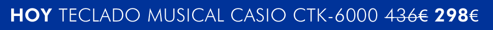 Hoy teclado musical Casio CTK-6000 por solo 298€ (antes 436€)