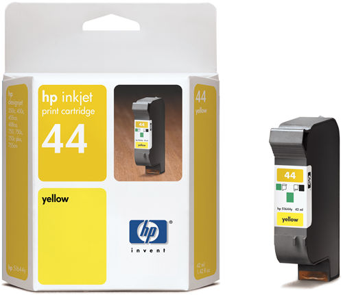 51644YE Cartucho AMARILLO de inyección de tinta HP 44