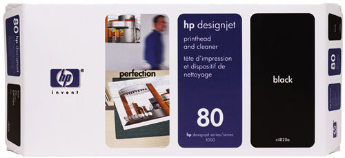 C4820A Cabezal de impresión y Limpiador de cabezales HP 80 NEGRO