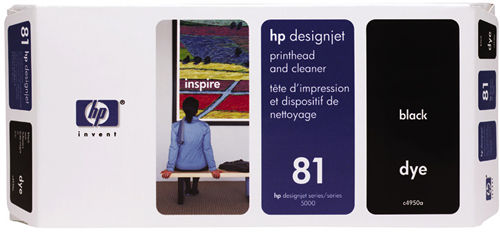 C4950A Cabezal de impresión de colorante y limpiador de cabezal HP 81 NEGRO