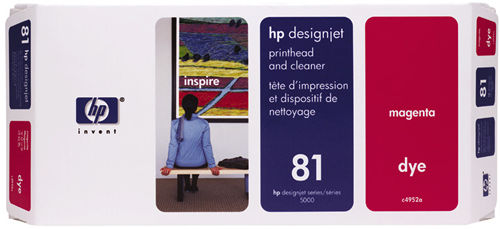 C4952A Cabezal de impresión de colorante y limpiador de cabezal HP 81 MAGENTA
