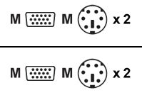 HP 169989-001 - Cable de teclado / vídeo / ratón (KVM) - PS/2 de 6 espigas, HD-15 (M) - PS/2 de 6 espigas, HD-15 (H) - 2.4 m - negro