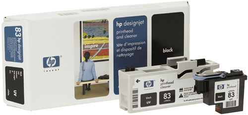C4960A Cabezal de impresión y limpiador de cabezal HP 83 UV NEGRO