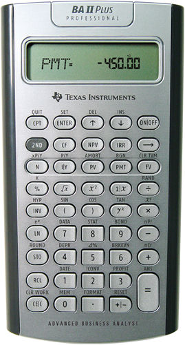 Calculadora Financiera Texas Instruments BAII PLUS™ Professional - Incluye elegante estuche de piel