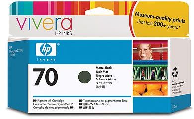 C9448A Cartucho de tinta HP 70 NEGRO MATE con tinta Vivera de 130 ml para HP DesignJet Z2100/Z3100