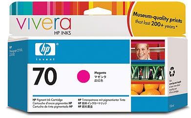 C9453A Cartucho de tinta HP 70 MAGENTA con tinta Vivera de 130 ml para HP DesignJet Z2100/Z3100