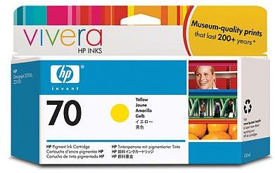 C9454A Cartucho de tinta HP 70 AMARILLO con tinta Vivera de 130 ml para HP DesignJet Z2100/Z3100