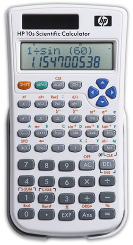 Calculadora Científica HP 10s - Solar - Pantalla de 2 líneas - Ideal para estudiantes de grado medio - Ligera y muy manejable