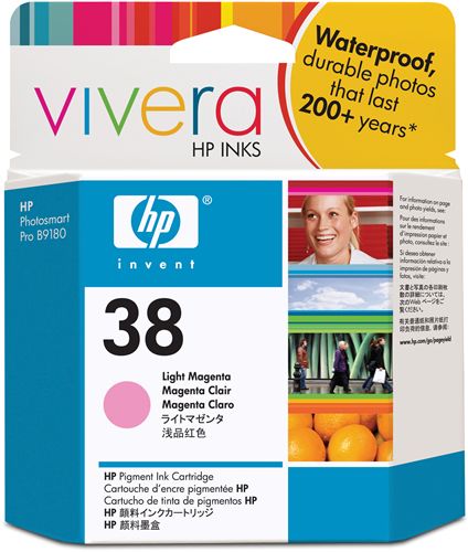 C9419A Cartucho de tinta pigmentada MAGENTA CLARO HP 38 con tinta Vivera