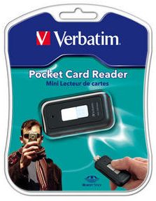 Lector de tarjetas USB de bolsillo Verbatim - Negro, 17 gramos, USB, Memory Stick y MS Duo