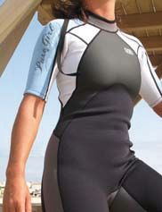 Neopreno B3 Girl Serie Shorty 2mm, talla M-40, Azul