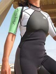 Neopreno B3 Girl Serie Shorty 2mm, talla M-40, Verde