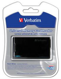 Lector universal de tarjetas de memoria Verbatim Negro, externo, USB 2.0