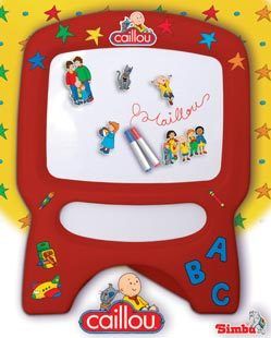 Pizarra magnética de Caillou, con imanes de los personajes y rotuladores