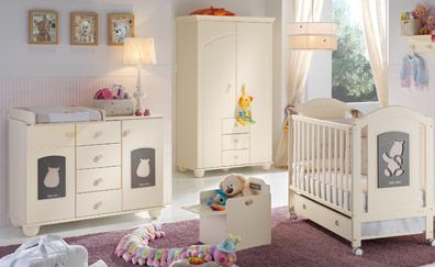 Sillón juguetero MICUNA, colección BabyBear, lacado en blanco