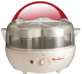 YOGURTERA MOULINEX DJC-141 · Incluye tapa y 7 tarros de cristal aptos para el lavavajillas