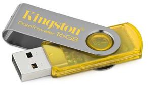 Kingston 16GB DataTraveler 101 USB 2.0 Flash Drive, amarillo