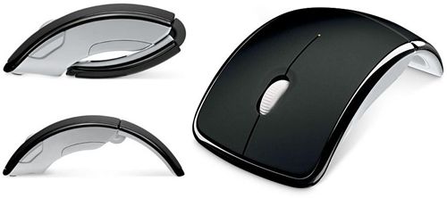 Microsoft Arc™ Mouse Black Edition - Ratón Láser inalámbrico USB ambidiestro - Compatible con Mac - Diseño revolucionario - Arc Mouse se pliega ocupando el 60% de su tamaño