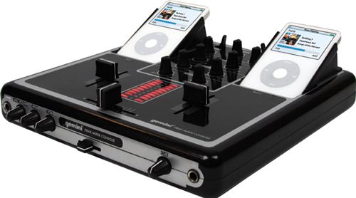 Mesa de mezclas Dual iPod® Gemini iTRAX-BLK, 2 canales,puerto USB