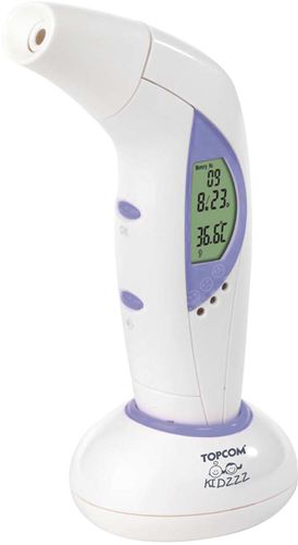Termómetro de oído y frente Topcom Ear & Forehead Thermometer 301, mide temperatura de comida y baño del bebé