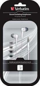 Auriculares Intra-auriculares con aislamiento de sonido 13 gramos Verbatim (Blanco)