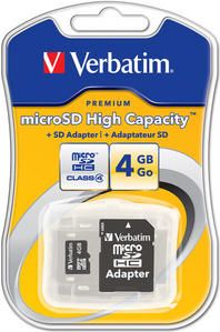 Tarjeta de memoria microSDHC™ 4 GB - Clase 4 Verbatim
