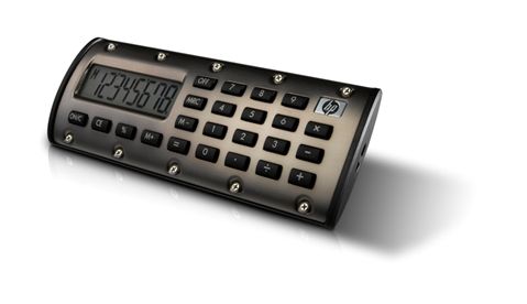 Calculadora HP QuickCalc de color Bronce - Tamaño compacto para llevar en un llavero, el bolso o el coche - Magnética para pegar en la taquilla o el frigorífico