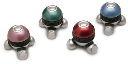 Mini Masajeador manual HoMedics PM-35BX-0GB Atom Massager - Masaje energético para utilizar en cualquier lugar - Irresistibles colores metálicos - Funciona con 3 pilas AAA incluidas