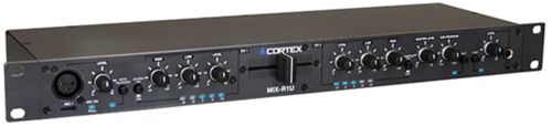 Mezclador 19" 1U de rack Cortex MIX-R1U con 2 canales stereo, ligero para remix y postproducción