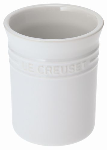 Bote para Utensilios Le Creuset de Cerámica de Gres Esmaltada. Color Blanco. Versátil, resistente y funcional.
