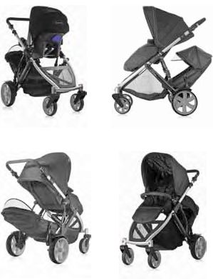 Silla de paseo BRITAX B-DUAL, para llevar a dos niños a la vez, plegado extraordinariamente compacto, 10 kg