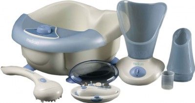 Set de relax - 4 en 1 Medicura M301 incluye hidromasaje para pies - sauna facial - set de manicura - masajeador de ducha