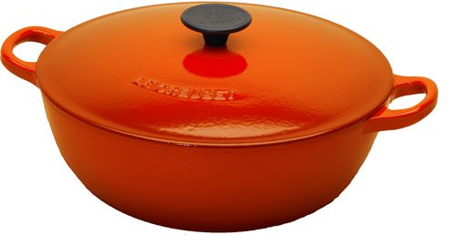 Marmita con Tapa Le Creuset de Hierro Colado Esmaltado. Color Naranja. La mejor opción para guisar.