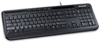Teclado con cable USB Microsoft Wired Keyboard 600 - Color Negro - 3 años de garantía