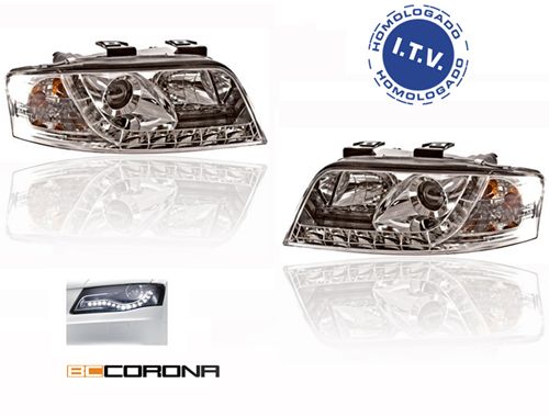 Juego de Faros Luz Diurna BCCORONA AUDI A6 01-03 4P