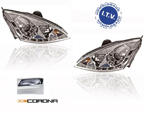 Juego de Faros Luz Diurna BCCORONA FORD FOCUS 01-03 3P/4P/5P
