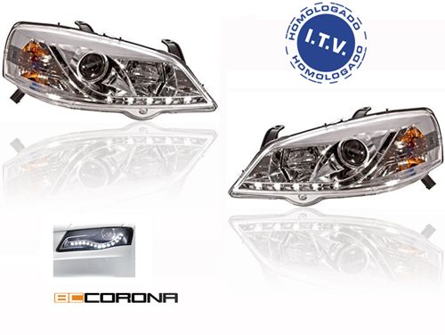Juego de Faros Luz Diurna BCCORONA OPEL ASTRA G 98-03 3P/4P/5P