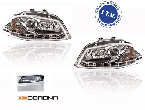 Juego de Faros Luz Diurna BCCORONA SEAT IBIZA 03+ 4P