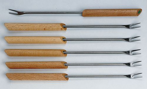 Juego de 6 Pinchos Fondue-Party Le Creuset de Hierro Colado Esmaltado. De 6 colores diferentes.