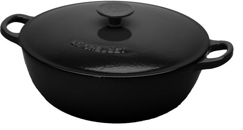 Marmita de 32 cm con Tapa Le Creuset de Hierro Colado Esmaltado. Color Negro. La mejor opción para guisar.