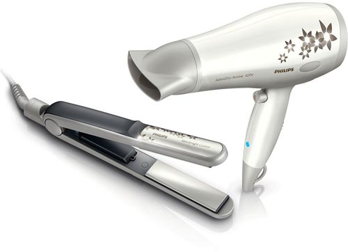 Set secador y plancha Philips HP8295 - sistema de secado con ionizador