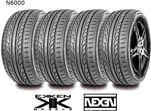 Kit EK RT GUN BLACK. 4 llantas 7x17" EKKEN + 4 neumaticos NEXEN N6000