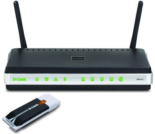 Kit Router + Adaptador inalámbrico D-Link DKT-400 - Kit Wireless N 802.11 para principiantes - Solución ideal para usuarios domésticos sin experiencia que quieren disfrutar una red de alta velocidad