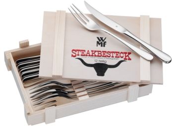 JUEGO STEAK 6 TENEDORES + 6 CUCHILLOS CON ESTUCHE de WMF