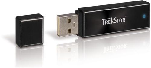 Unidad USB Stick QU ultra speed TrekStor, 4 GB de capacidad, USB 2.0, indicador led, color negro
