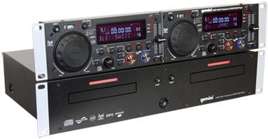 Reproductor doble CD móvil montaje enrack - Gemini CDMP-2600 con 2 unidades CD, compatible MP3, conexión USB, scratch, BPM, texto ID3, seamless loop y Anti-shock