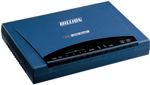 Router con VoIP Billion BiPAC 7404VP - 4 puertos ethernet VoIP, ADSL2/2+ modem/router Firewall QoS 2 x FXS ethernet 1 x FXO lifeline