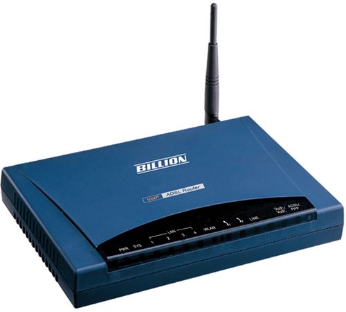 Router con VoIP Billion BiPAC 7404VGP - 4 puertos ethernet VoIP WIFI-G WPA2 ADSL2/2+ modem/router Firewall QoS 2 x FXS ethernet 1 x FXO lifeline