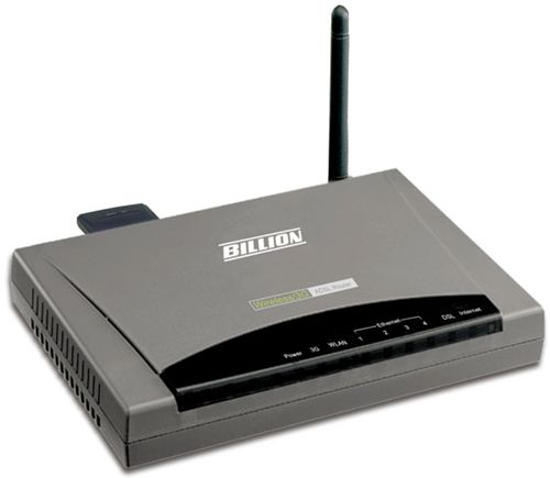 Router Dual WAN 3G-ADSL2+ Billion BiPAC 7300GX - ADSL2+ - 3G UMTS/HSPA (PCMCIA) - Autofailover - Wan backup - WIFI-G - QoS - Firewall