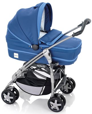 Silla de Otutto de INGLESINA, Chasis + silla convertible + capazo bolso con cambiador + portabebés homologado + base auto + cesta + capota y burbuja para la lluvia, color ZAFFIRO 2010